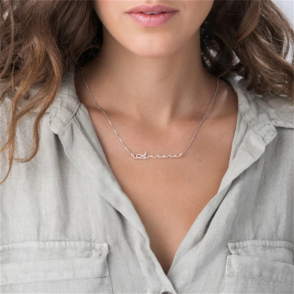 Stainless Steel Customized English Alphabet Necklace Name