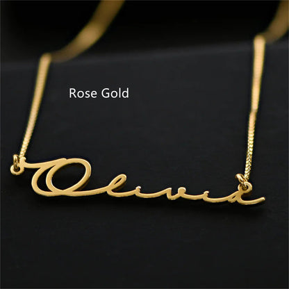 Stainless Steel Customized English Alphabet Necklace Name