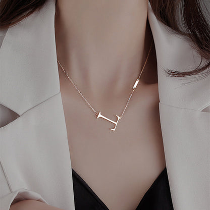 Jewelry T-shaped Necklace Simple Fashion Letters