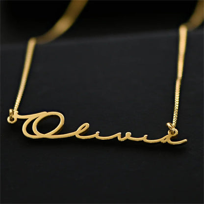 Stainless Steel Customized English Alphabet Necklace Name